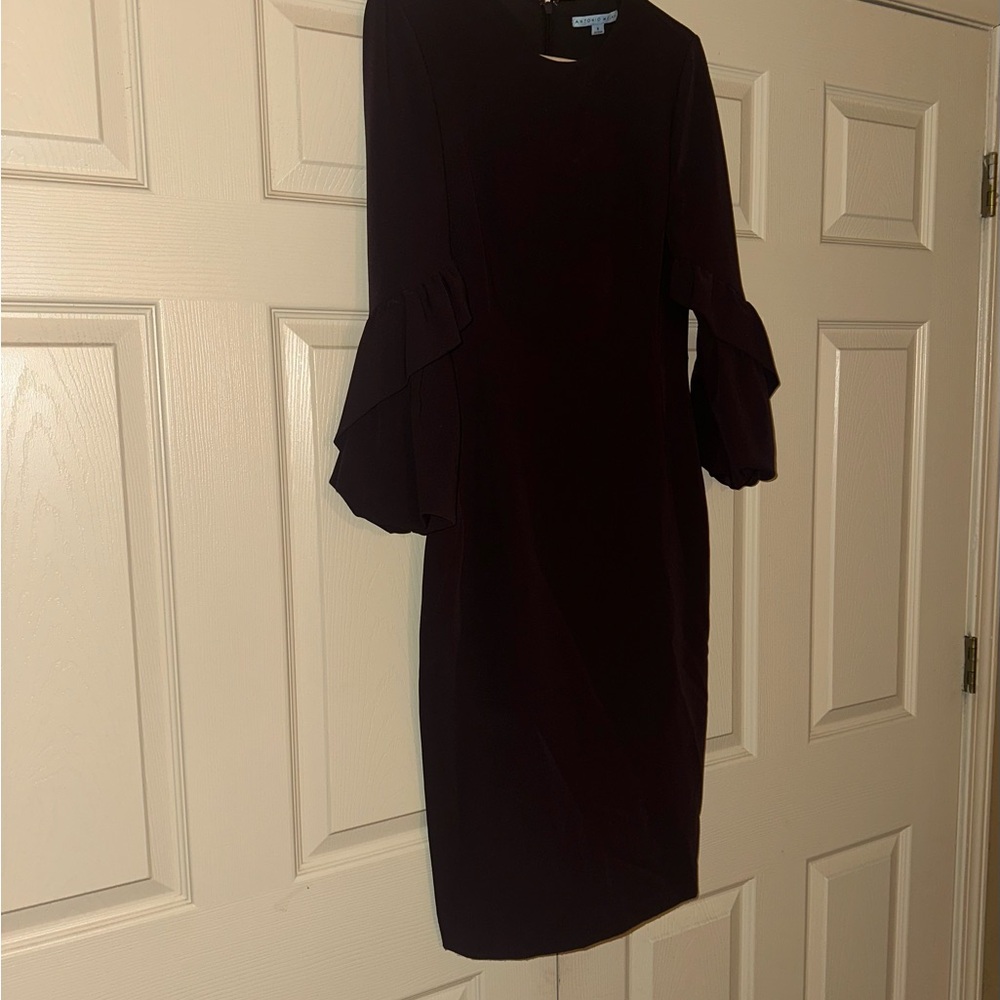 ANTONIO MELANI Deep Purple Long Sleeve Dress